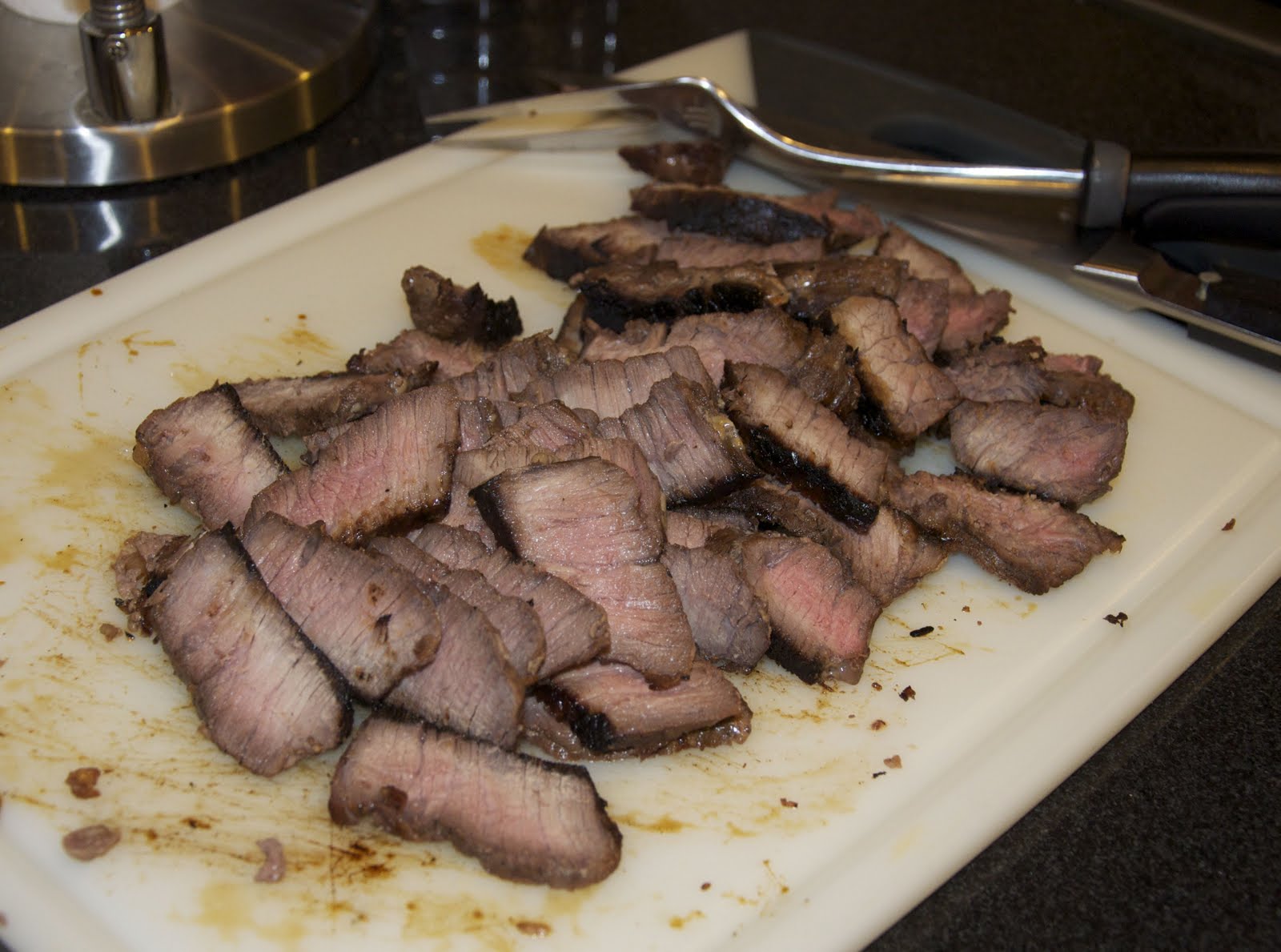 DeLish DeMaria Grilled Flank Steak w/ Mushrooms