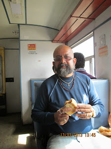 Lunch on the "Shimla-Kalka"  train.