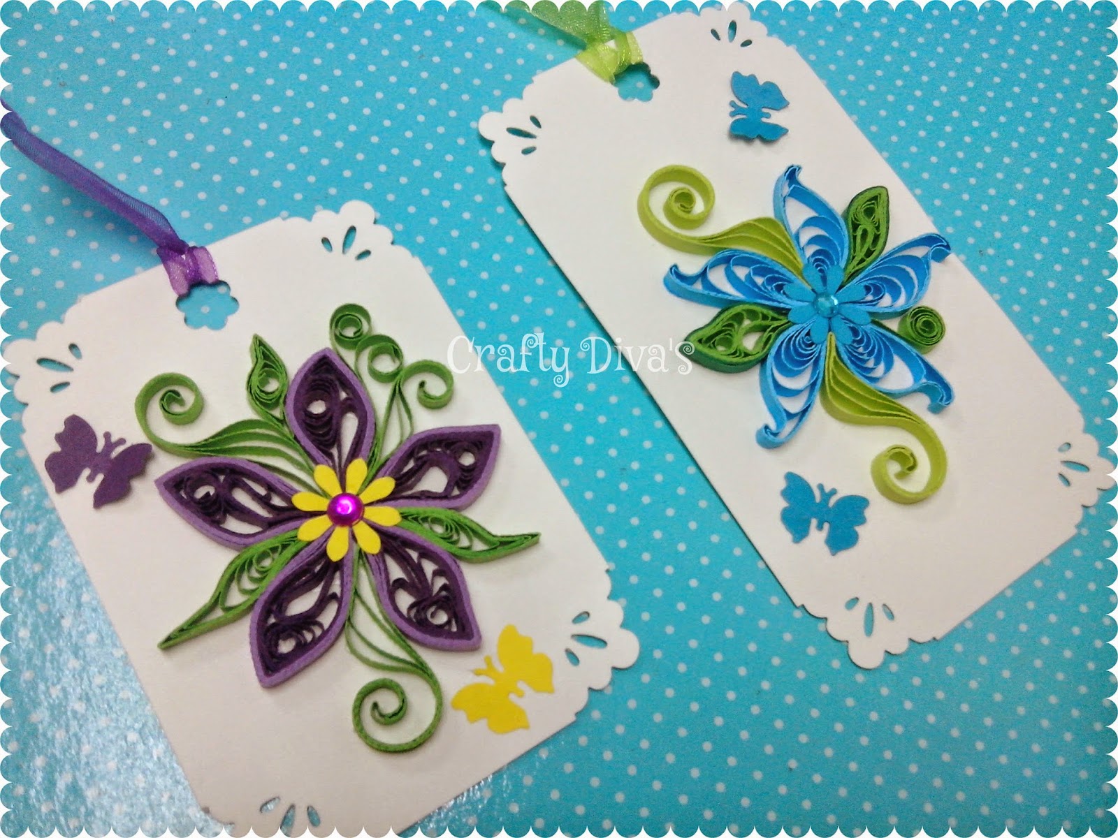 Crafty Diva's QUILLING BOOKMARK