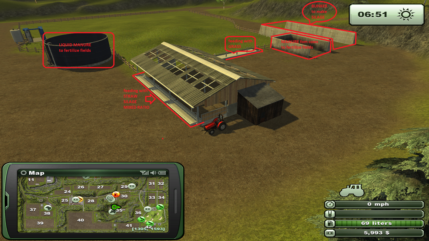 Farming Simulator 2013 Feeding Cows (TUTORIAL) * PliusInfo