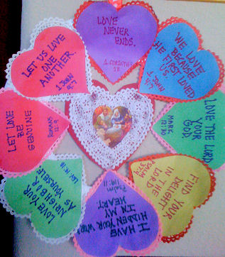 religious valentine crafts valentines bible craft st children church quotes scripture christian catholic verses wreath sunday word heart saint jesus