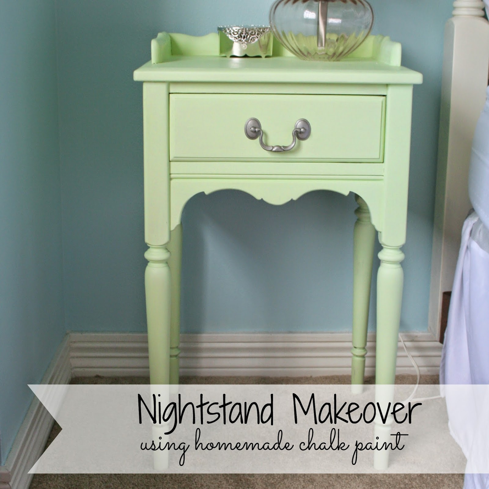 Huckleberry Love Nightstand Makeover {Homemade Chalk Paint}