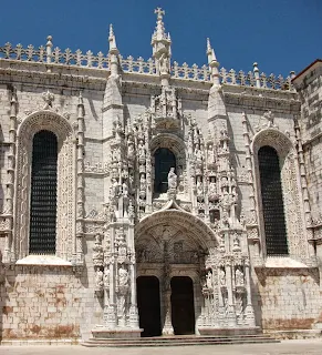 Mosteiro dos Jeronimos met Aedicula, klooster, Santa Maria de Belém, Portugal