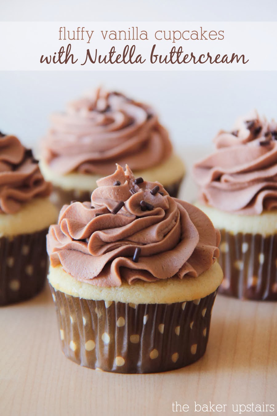 The Baker Upstairs fluffy vanilla cupcakes with nutella The Baker Upstairs fluffy vanilla cupcakes with nutella
