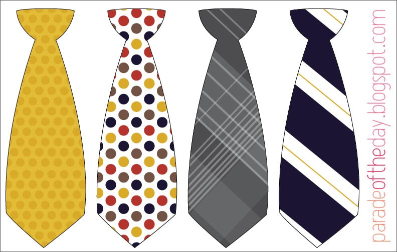 Parade of the Day Little Man Tie Printable
