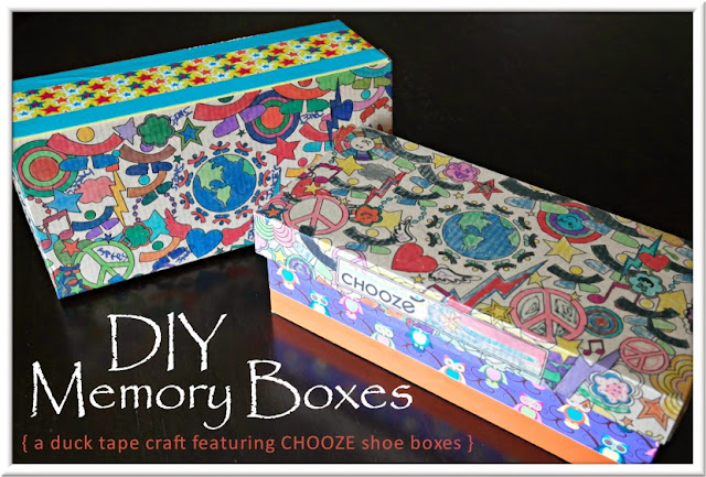 DIY Duck Tape Memory Boxes . . . a  Chooze Shoebox Kids Craft  |  www.3Garnets2Sapphires.com