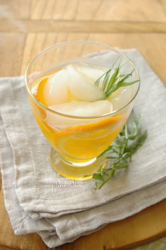 Simply Suzanne's AT HOME orange tarragon syrup . . . a Summer simple syrup