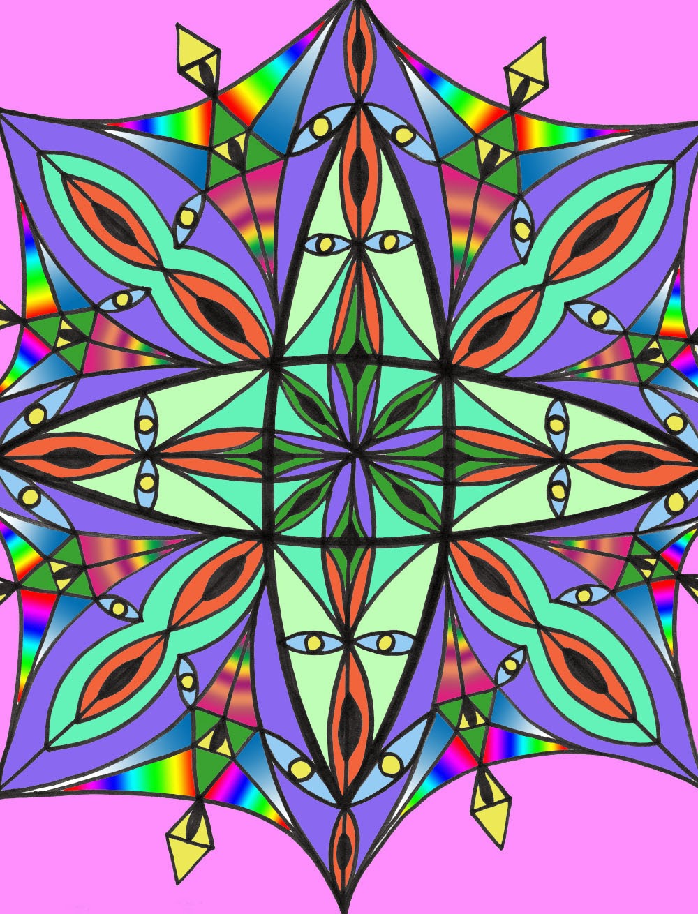 Art Attack Kaleidoscope Coloring page