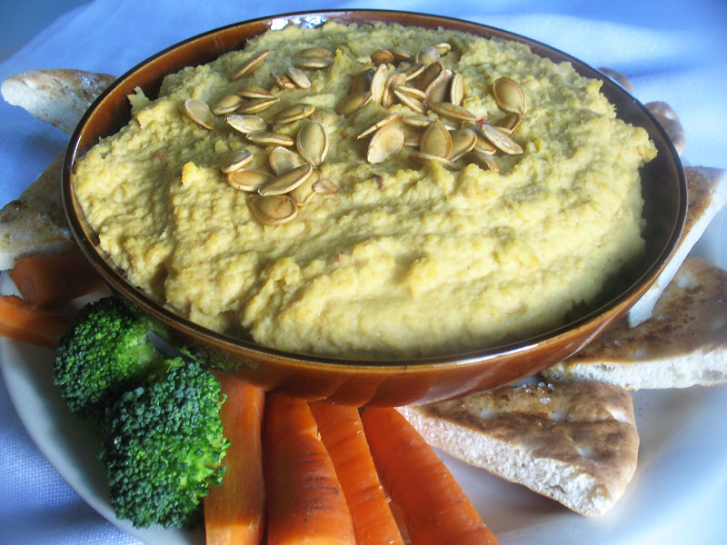 Pumpkin Hummus Lisa's Kitchen Vegetarian Recipes Cooking Hints