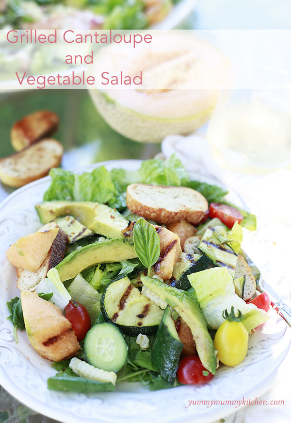 Grilled Cantaloupe and Vegetable Salad {Inspired by ABC's The Chew ...