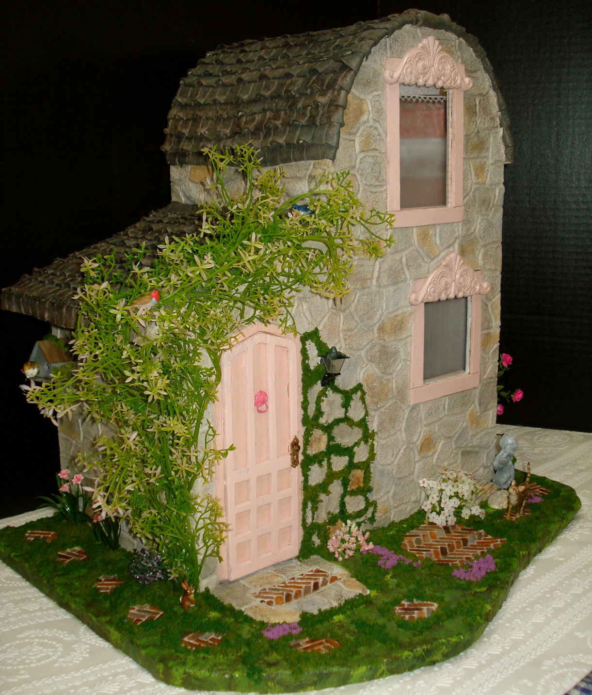 Custom Styled Dollhouse Kits Shabby Chic Completed Dollhouse