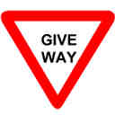 Give way yield right of way