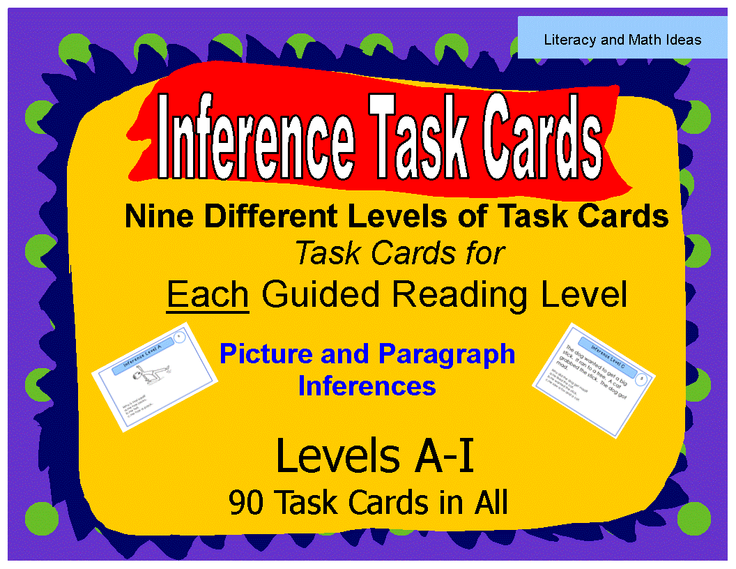 Simply Centers: Main Idea and Inference Task Cards for Each Guided ...