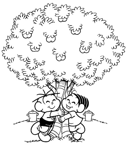 desenho de arvore para colorir