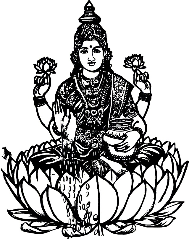 Best Collection Store HINDU DEVI GOD (Black & White)