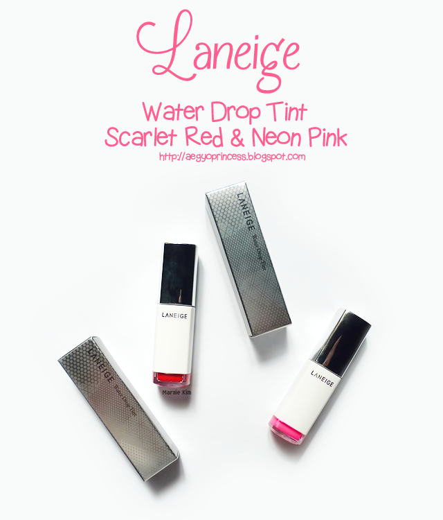 Laneige Water Drop Tint Laneige Water Drop Tint Scarlet Red and Neon Pink Review