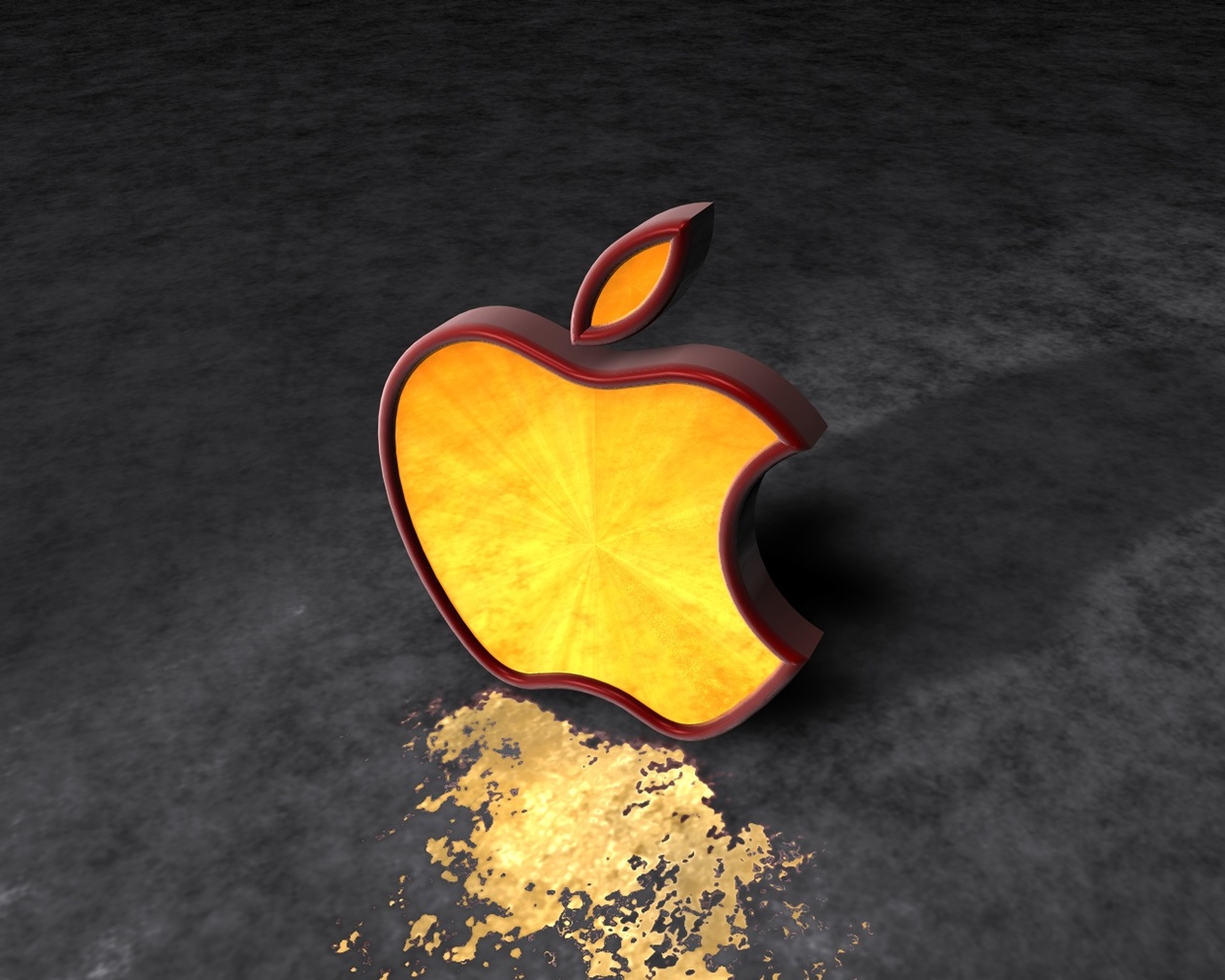 wallpaper computer macs yellow apple art two