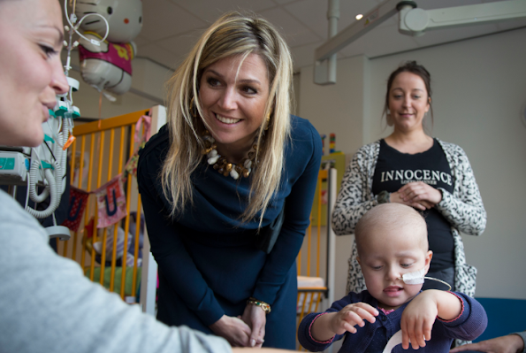 Queen Maxima of The Netherlands visited the Princess Maxima Center for pediatric oncology in Utrecht