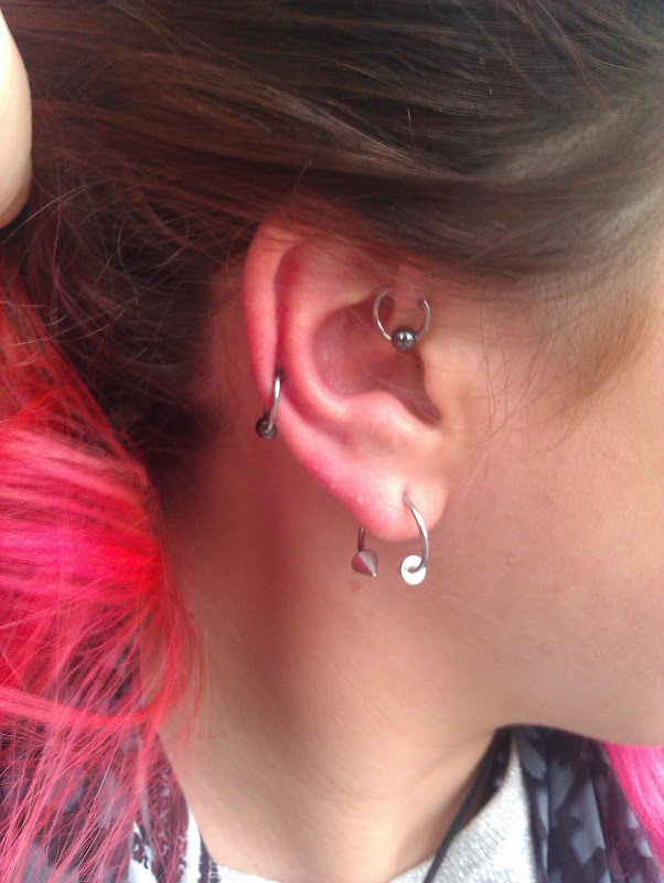 Then following this, I got two piercings on the rims of my ears. You title=