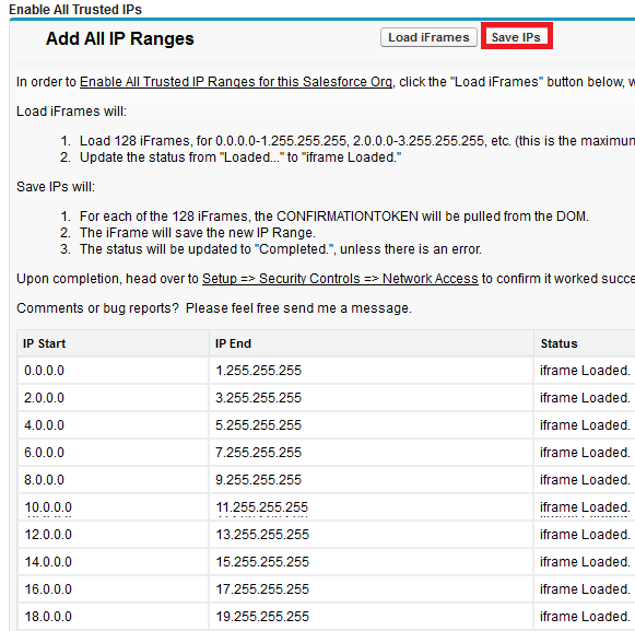 Infallible Techie How to access Salesforce from all IP ranges?