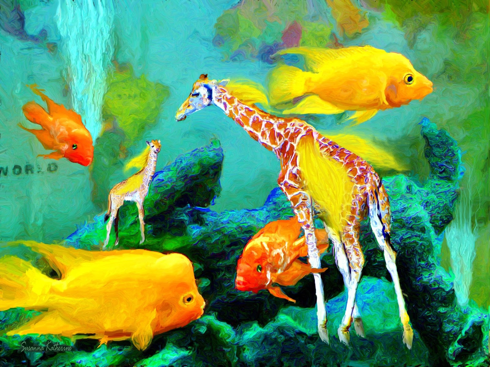 Paintings-of-Artists-Original-Unusual- Art: Fish And