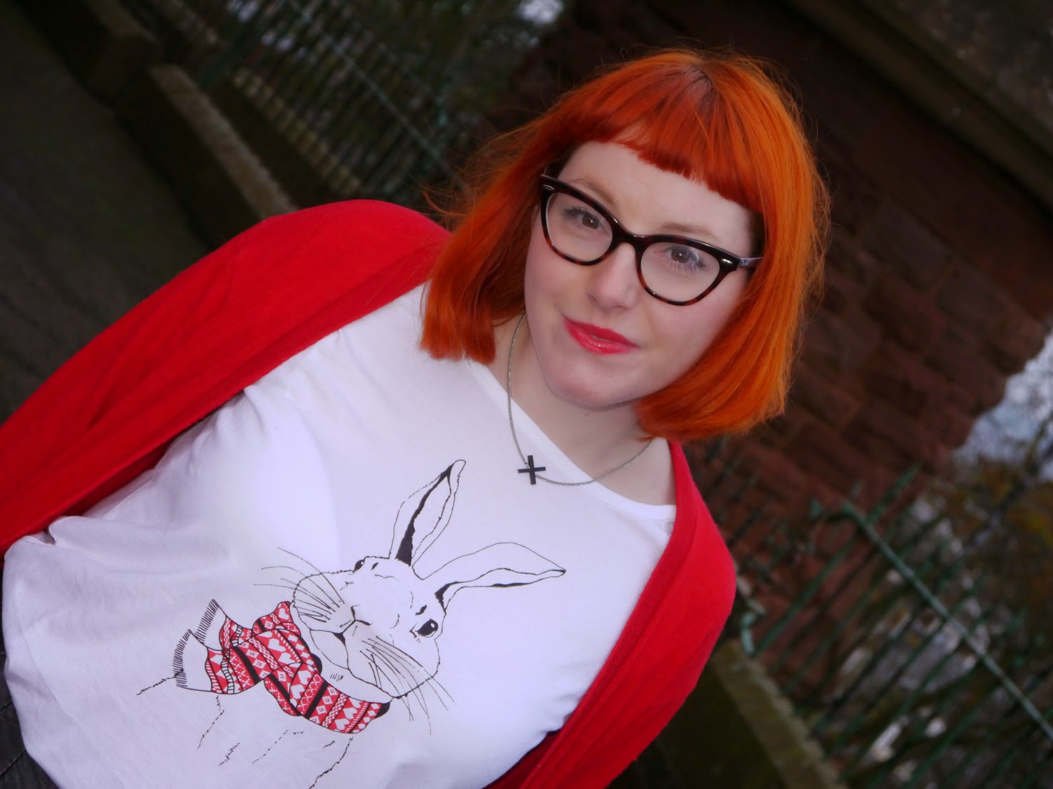 Brat and Suzie Tee Brat and Suzie tshirt, Brat & Suzie, rabbit tshirt, winter style, Scottish Blogger, Styled by, British design, London brand