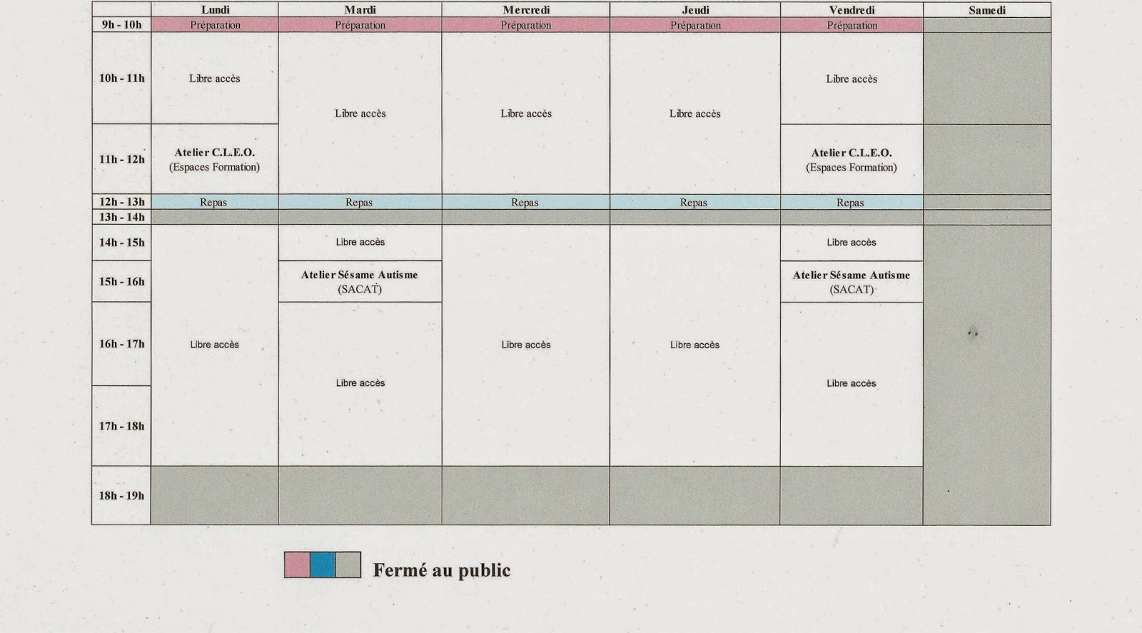 semaine du 20 au 25 avril 2015