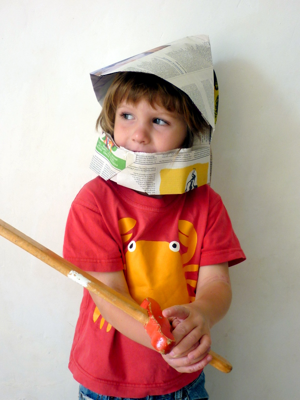 sixty one A Recycled paper helmet