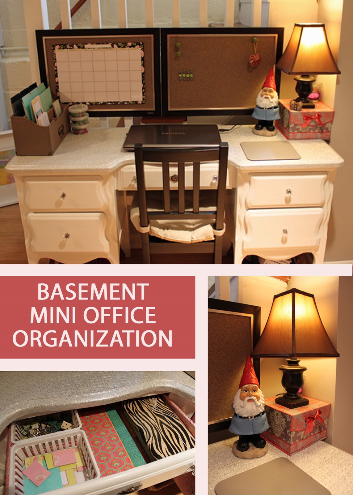 My Great Challenge Basement mini office set up and organization