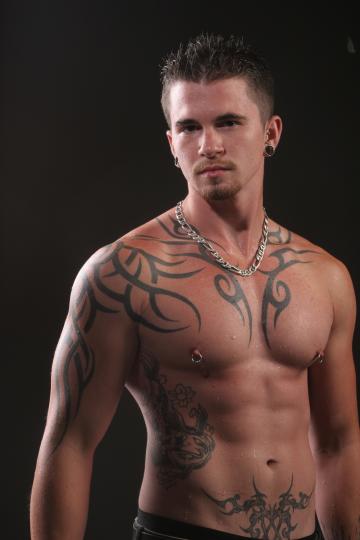 Tribal shoulder tattoos are popular since designs are often bold and 