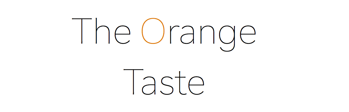 The Orange Taste