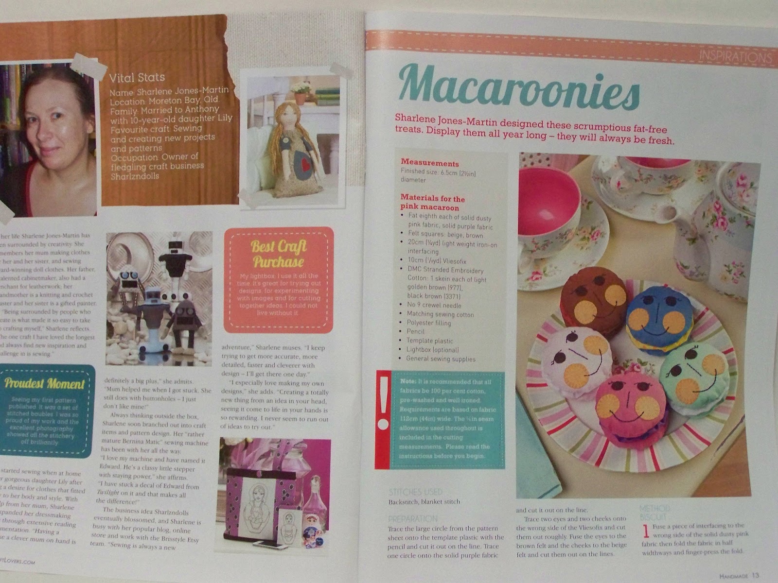 Covergirl on Handmade Magazine 31/4