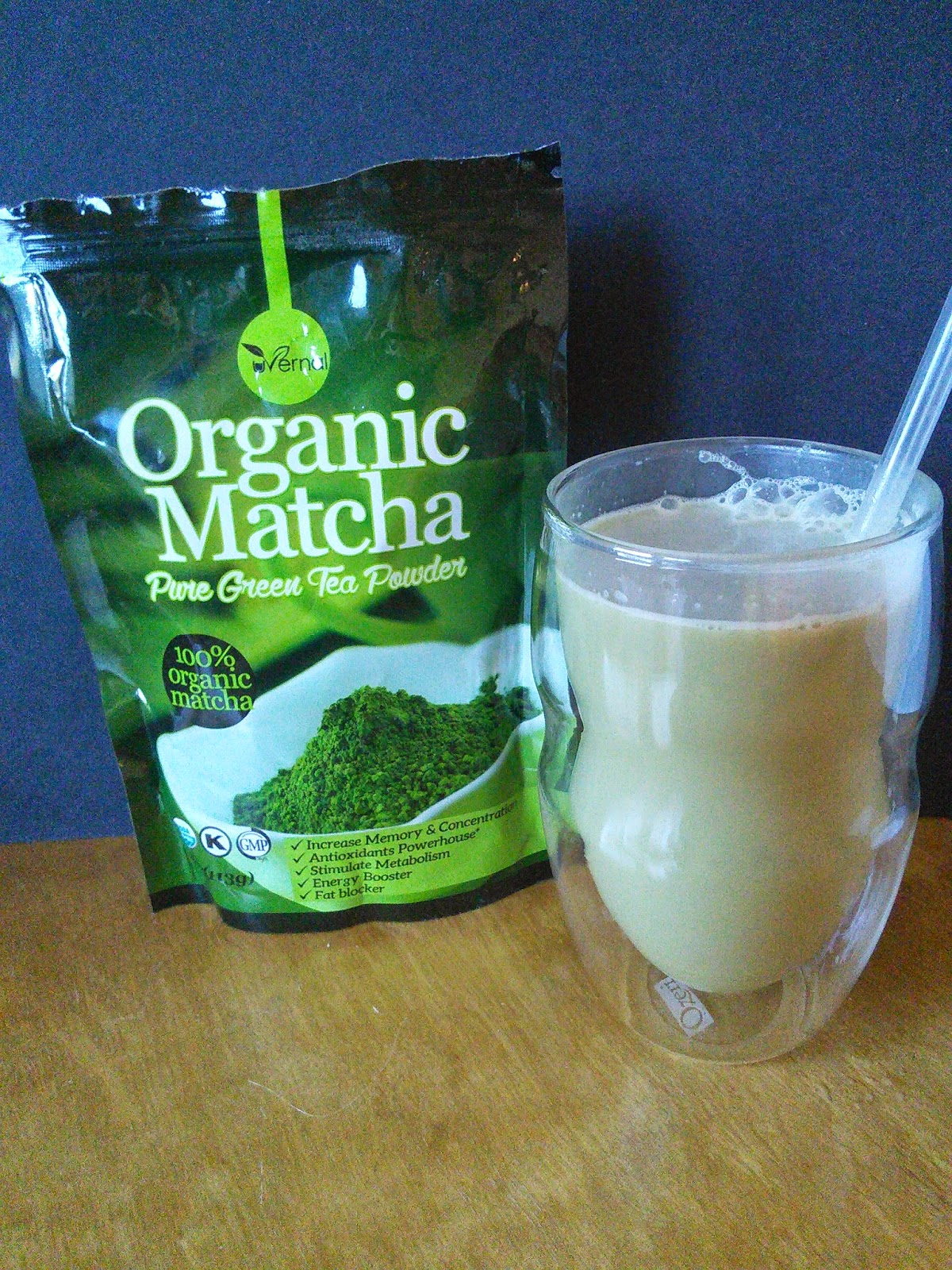 Cold Green Tea Latte Drinks Made With Organic Matcha Green Tea Powder