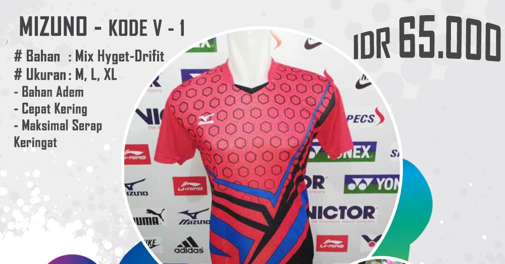 Baju Kaos Seragam Setelan Pakaian Voli Volley Volly Mizuno