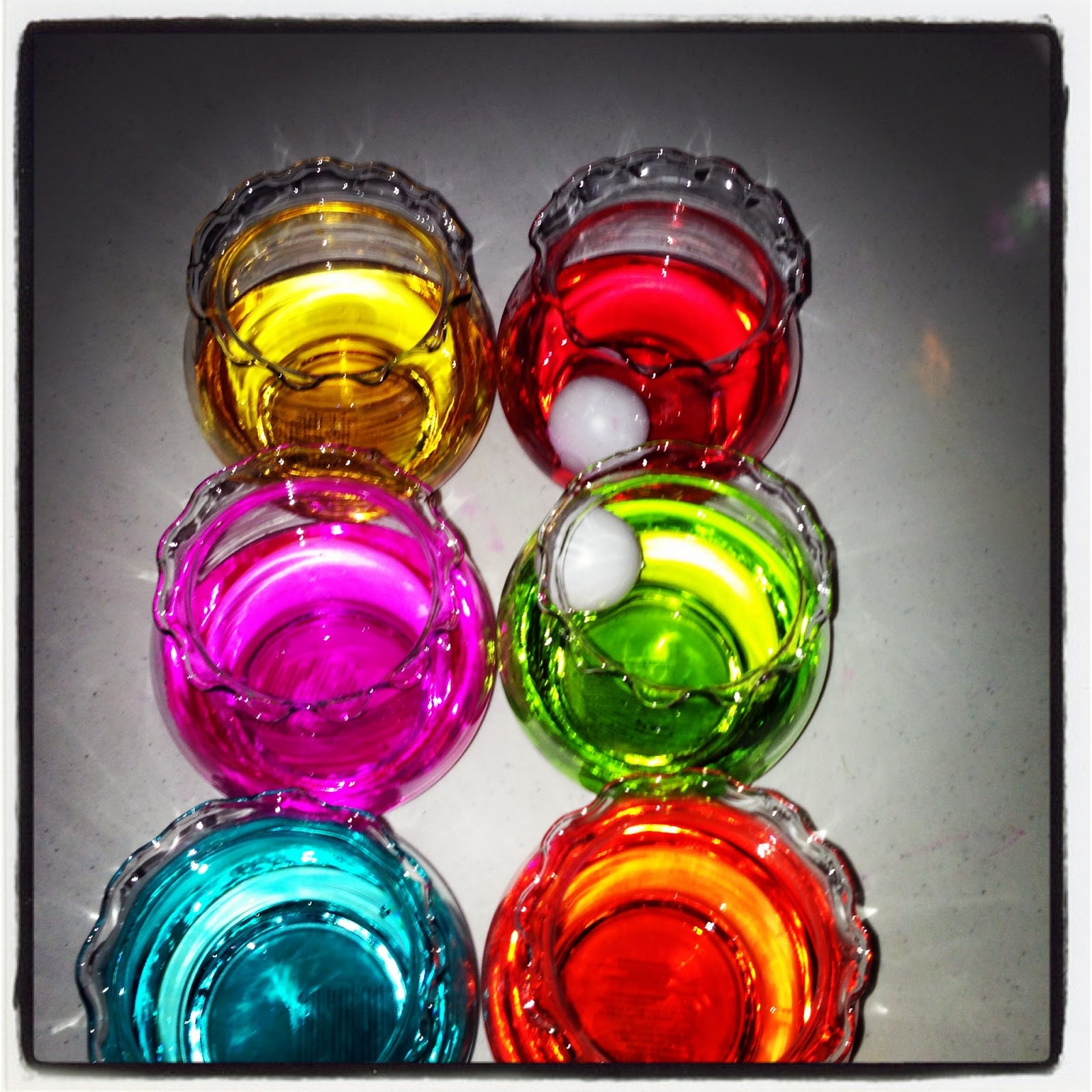 Ping pong fish bowl toss Homeschool and Light Tables