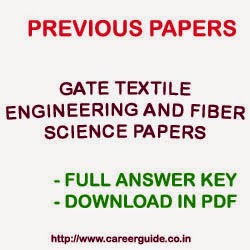 GATE TF Previous Papers Download Previous Year Papers of GATE Textile Engineering and Fiber Science