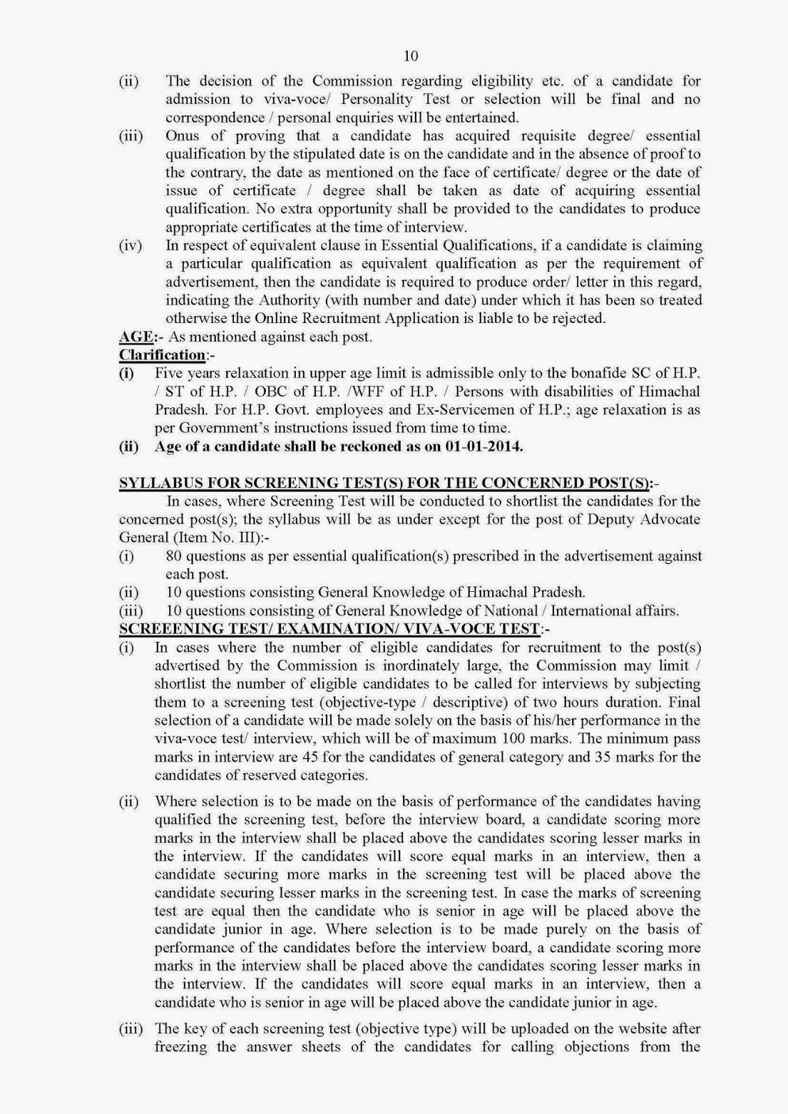 HIMACHAL PRADESH PUBLIC SERVICE COMMISSION himachal pradesh public service commission: