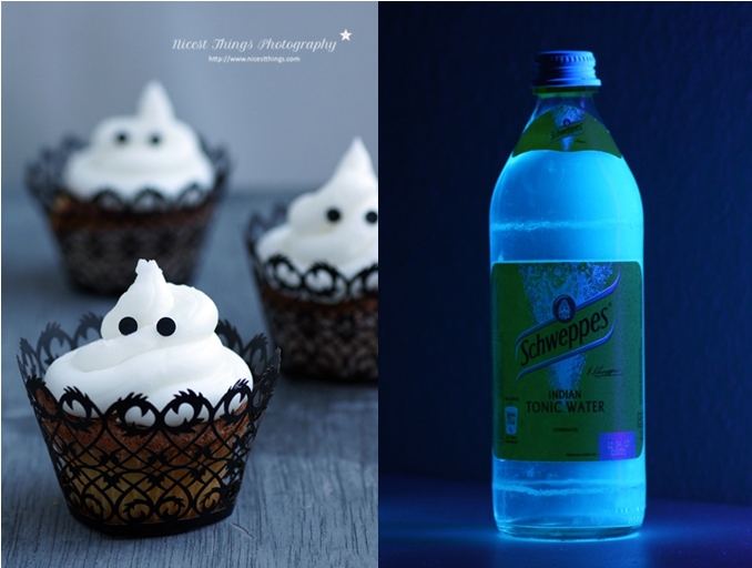 Glow In The Dark Cupcakes Halloween Geister Cupcakes Tonic Water