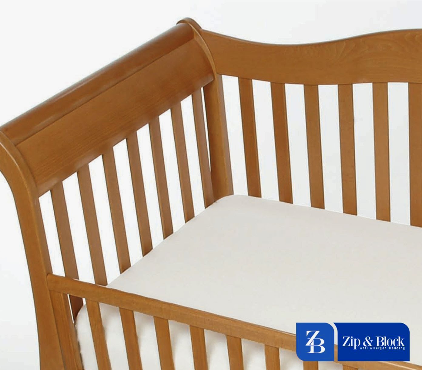 Zip and Block AntiAllergen Crib Mattress Encased Protector First