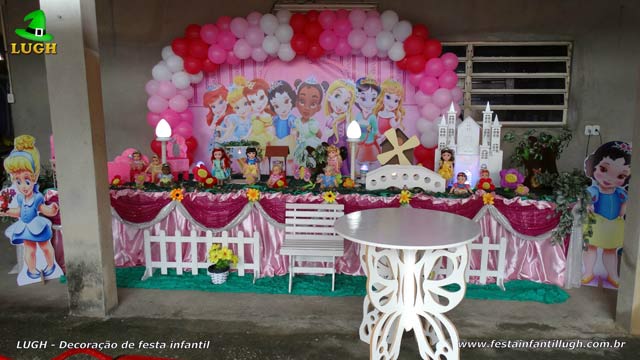 Princesas Disney Baby - Mesa de festa para aniversário infantil com o tema Princesas Baby