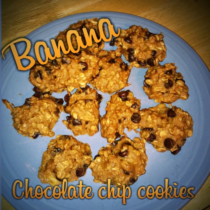 clean eating snack ideas, banana chocolate chip cookies