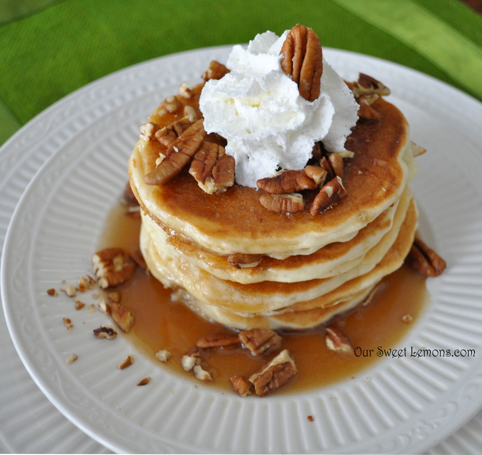 Our Sweet Lemons Apple Pancakes with Caramel Syrup