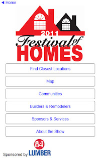 BAMP Festival of Homes mobile site screenshot