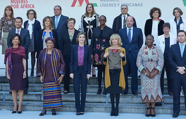 Queen Letizia of Spain attends a meeting with 'Mujeres Por Africa' foundation (Women for Africa) at the Cecilio Rodriguez Garden