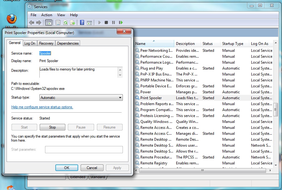 Printer Spooler Service Is Not Running Vista infotrust