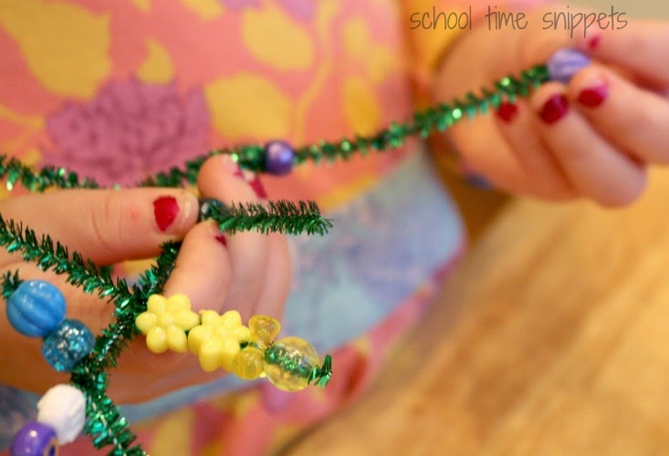 Pipecleaner and Beads Christmas Tree Ornament School Time Snippets