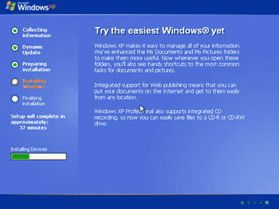 Penyempurnaan instalasi Windows