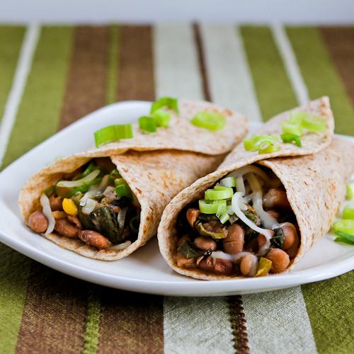Slow Cooker Recipe for Spicy Vegetarian Pinto Bean and Chard Burritos