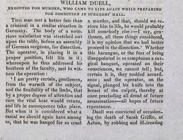 El asesino Willian Duell y su resurección.