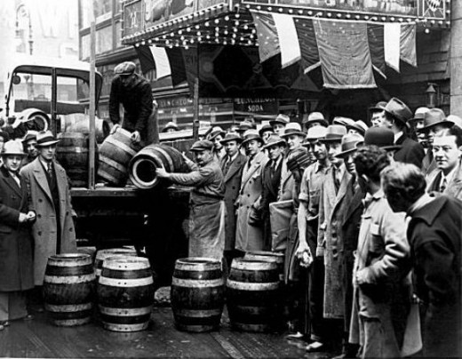 Disposing Of Alcohol During Prohibition 1930s Vintage